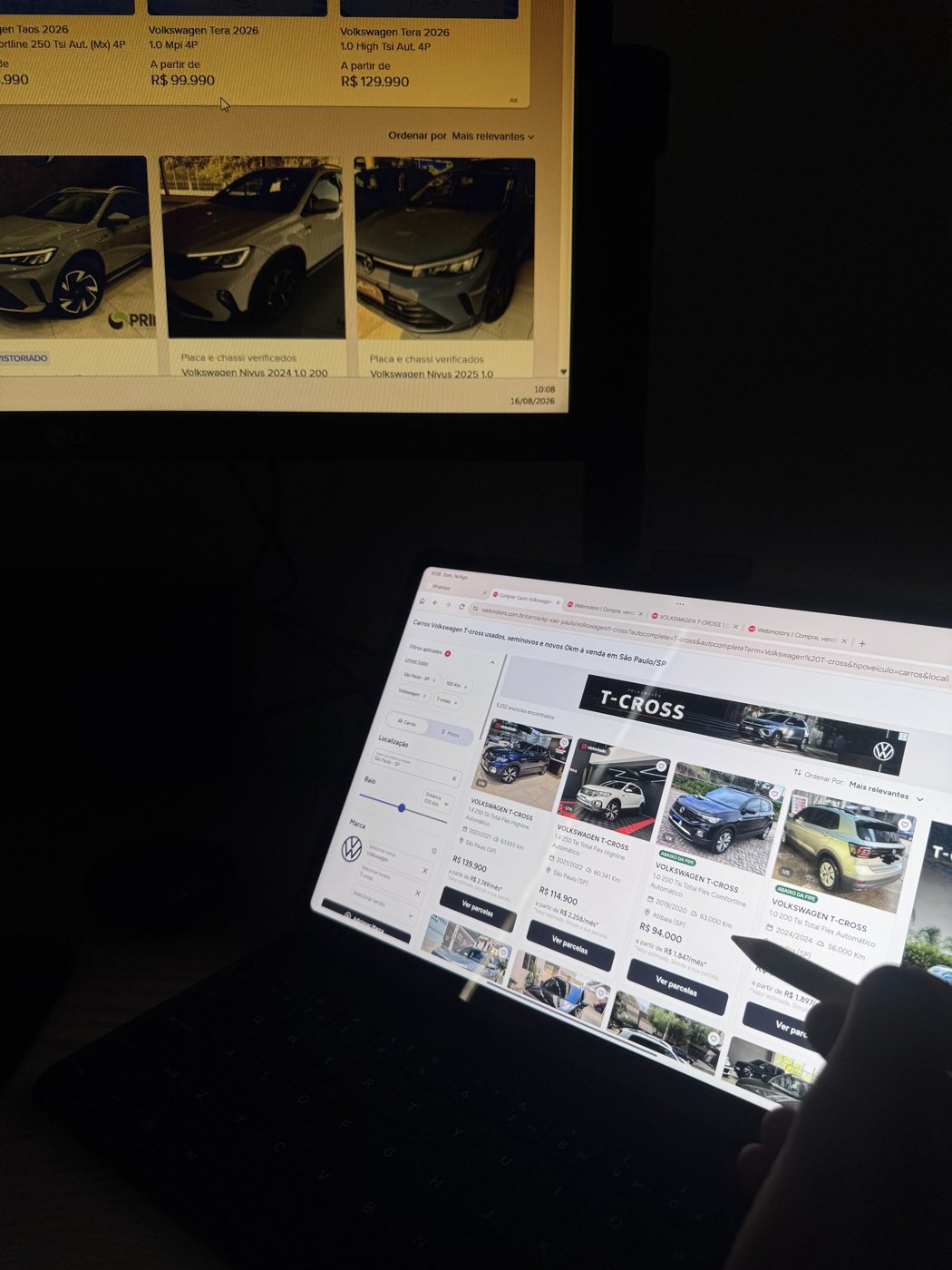 Busca ativa no mercado por carros na Ferres Car Hunter